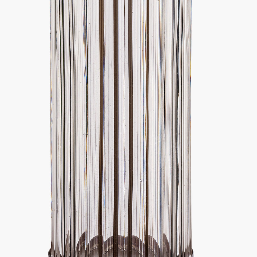 Ciara Clear Glass & Antique Bronze Metal Table Lamp - Base Only